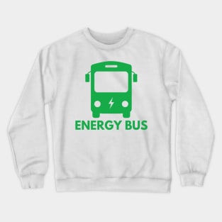 Energy Bus - Green Electric Bus Frontal View Crewneck Sweatshirt